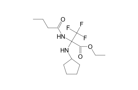 Ethyl 2-(butyrylamino)-2-(cyclopentylamino)-3,3,3-trifluoropropanoate