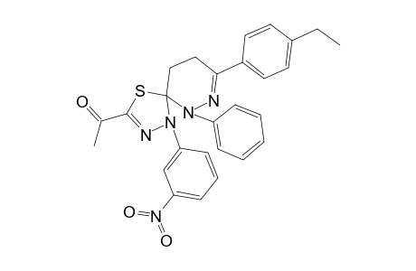 ethanone, 1-[8-(4-ethylphenyl)-1-(3-nitrophenyl)-6-phenyl-4-thia-1,2,6,7-tetraazaspiro[4.5]deca-2,7-dien-3-yl]-