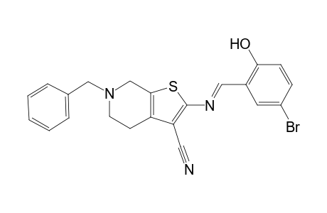 6-benzyl-2-{[(E)-(5-bromo-2-hydroxyphenyl)methylidene]amino}-4,5,6,7-tetrahydrothieno[2,3-c]pyridine-3-carbonitrile