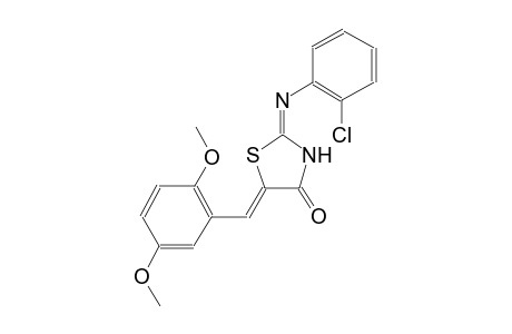 (2E,5Z)-2-[(2-chlorophenyl)imino]-5-(2,5-dimethoxybenzylidene)-1,3-thiazolidin-4-one