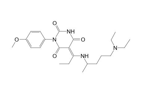 2,4,6(1H,3H,5H)-pyrimidinetrione, 5-[1-[[4-(diethylamino)-1-methylbutyl]amino]propylidene]-1-(4-methoxyphenyl)-, (5E)-