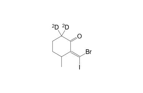 (E)/(Z)-2-(Bromoiodomethylidene)-3-methylcyclohexanone-6,6-D2