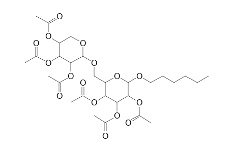 2-Hexoxy-6-[(3,4,5-trihydroxyoxan-2-yl)oxymethyl]oxane-3,4,5-triol, hexaacetate