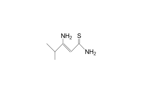 3-Amino-4-methyl-2-thiopentenoic acid, amide