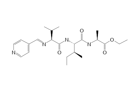 L-Alanine, N-[N-[N-(4-pyridinylmethylene)-L-valyl]-L-isoleucyl]-, ethyl ester