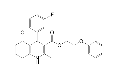 2-Phenoxyethyl 4-(3-fluorophenyl)-2-methyl-5-oxo-1,4,5,6,7,8-hexahydro-3-quinolinecarboxylate