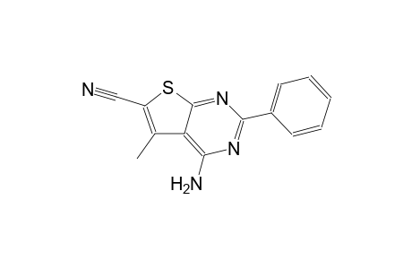 4-amino-5-methyl-2-phenylthieno[2,3-d]pyrimidine-6-carbonitrile