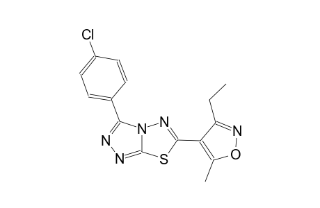 [1,2,4]triazolo[3,4-b][1,3,4]thiadiazole, 3-(4-chlorophenyl)-6-(3-ethyl-5-methyl-4-isoxazolyl)-