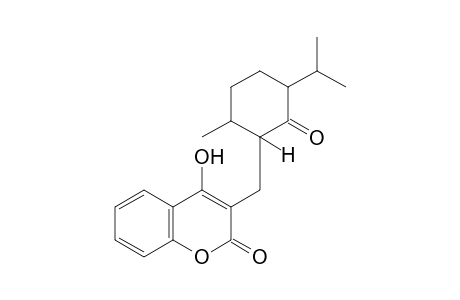 (+)-4-hydroxy-3-[(3-oxo-p-methyl-2-yl)methyl]coumarin
