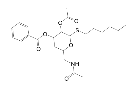 Hexyl 2-O-acetyl-6-(acetylamino)-3-O-benzoyl-4,6-dideoxy-1-thiohexopyranoside