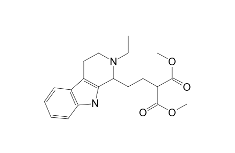 2-[2-(2-Ethyl-1,3,4,9-tetrahydro-$B-carbolin-1-yl)ethyl]malonic acid dimethyl ester