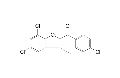 p-chlorophenyl 5,7-dichloro-3-methyl-2-benzofuranyl ketone