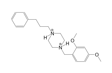 1-(2,4-Dimethoxybenzyl)-4-(3-phenylpropyl)piperazinediium