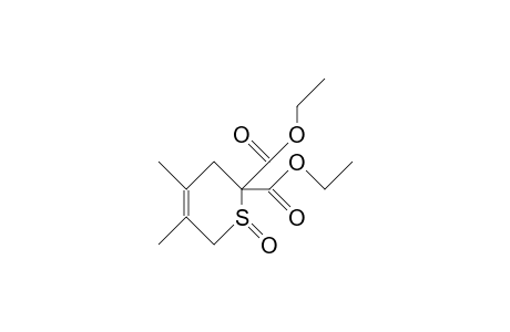 Diethyl 3,6-dihydro-4,5-dimethyl-2H-thiopyran-2,2-dicarboxylate 1-oxide