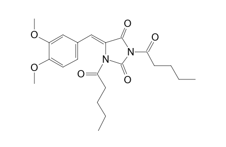 1,3-Divaleryl-5-[3,4-dimethoxybenzal]hydantoin