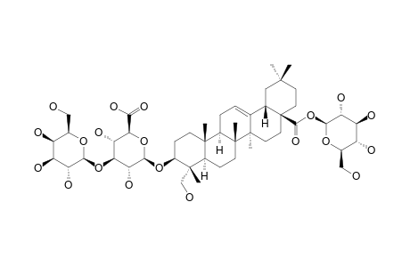 CARYOCAROSIDE_II-9;3-O-BETA-D-GALACTOPYRANOSYL-(1->3)-BETA-D-GLUCURONOPYRANOSYLHEDERAGENIN_28-O-BETA-GLUCOPYRANOSYLESTER