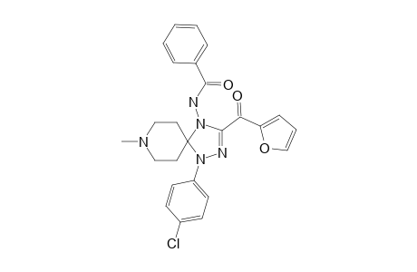 4-BENZOYLAMINO-1-(4-CHLOROPHENYL)-3-(2-FUROYL)-8-METHYL-1,2,4,8-TETRAAZA-SPIRO-[4.5]-DEC-2-ENE