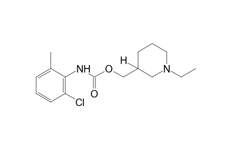 2-chloro-6-methylcarbanilic acid, (1-ethyl-2-piperidyl)methyl ester