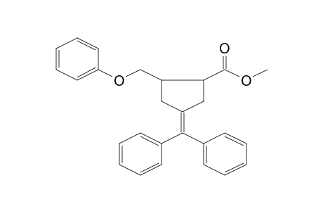 Cyclopentancarboxylic acid, 4-(diphenylmethylene)-2-(phenoxymethyl)-, methyl ester, trans-
