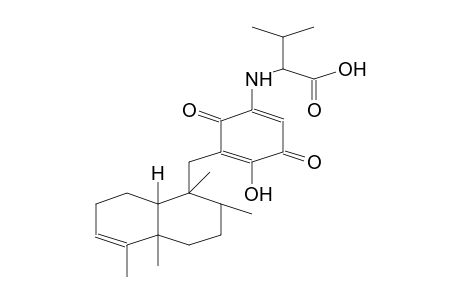 L-VALINE, N-[4-HYDROXY-5-[(1,2,3,4,4a,7,8,8a-OCTAHYDRO-1,2,4a,5-TETRAMETHYL-1-NAPHTALENYL)METHYL]-3,6-DIOXO-1,4-CYCLOHEXADIEN-1-YL]-