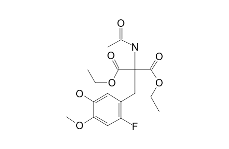 Diethyl malonate, 2-[(2-fluoro-5-hydroxy-4-methoxy)benzyl]-2-acetamido-