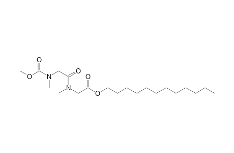 Sarcosylsarcosine, N-methoxycarbonyl-, dodecyl ester