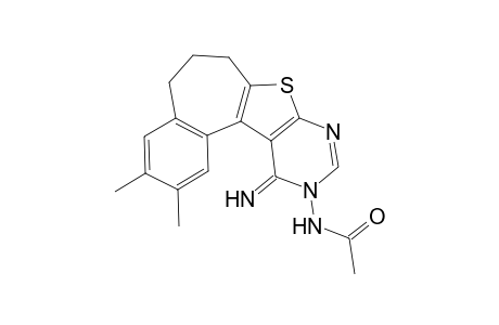 N1-[12-Imino-2,3-dimethyl-6,7,11,12-tetrahydro-5H-benzo[3',4']cyclohepta[2',1':4,5]thieno[2,3-d]pyrimidine-11yl]acetamide