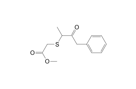 Acetic acid, [(1-methyl-2-oxo-3-phenylpropyl)thio]-, methyl ester
