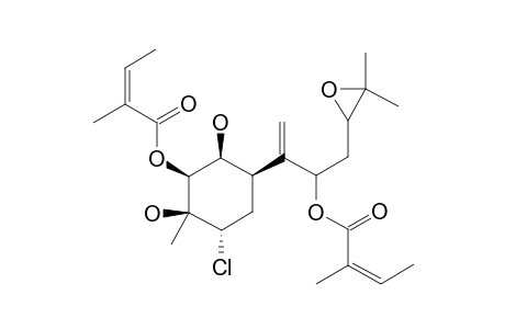 2-BETA,8-BISANGELOYLOXY-4-ALPHA-CHLORO-10,11-EPOXYBISABOL-7-(14)-ENE-1-BETA,3-BETA-DIOL