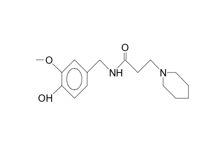 N-(4-Hydroxy-3-methoxy-benzyl)-3-piperidino-propionamide