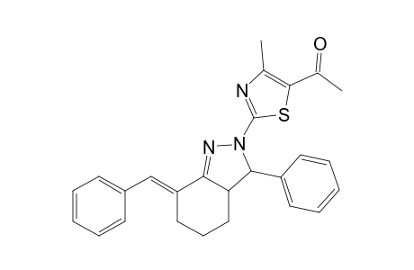 1-[2-[(7E)-7-benzal-3-phenyl-3a,4,5,6-tetrahydro-3H-indazol-2-yl]-4-methyl-thiazol-5-yl]ethanone