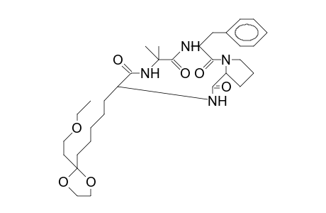 CYCLO-[AMINOBUTTERSAEURE-L-PHENYLALANIN-D-PROLIN-L-(2-AMINO-10-ETHOXY-8-OXODECANOIC-ACID,8-ETHYLENKETAL)]
