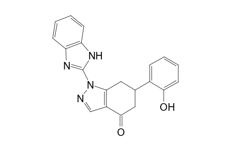 4H-indazol-4-one, 1-(1H-benzimidazol-2-yl)-1,5,6,7-tetrahydro-6-(2-hydroxyphenyl)-