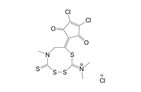 1-(3,4-Dichloro-2,5-dioxocyclopentenylidene)-3-methyl-7-(dimethylimino)-3-aza-5,6,8-trithiaoctan-4-thione-7-nium chloride