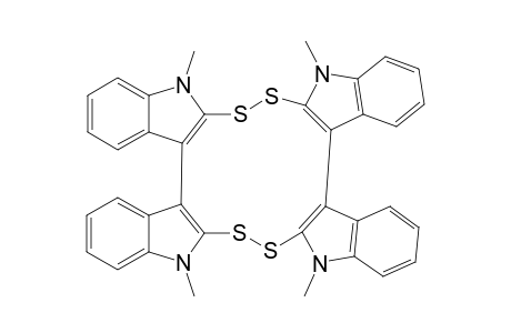 9,12 21 24-Tetramethyl-9,12,21 24-tetrahydro[1,2,7,8]tetrathiacyclododecino[3,4-b : 6,5-b' : 9,10-b" ; 12,11-b"']tetraindole