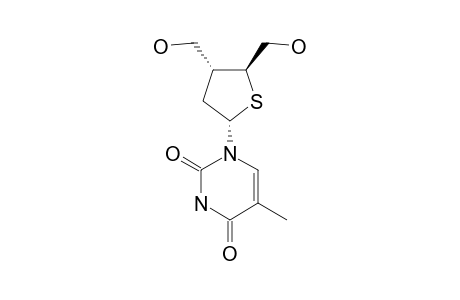 1-[2',3'-DIDEOXY-3'-C-(HYDROXYMETHYL)-4'-THIO-ALPHA-D-ERYTHRO-PENTOFURANOSYL]-THYMINE