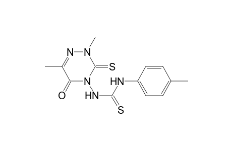 N-(p-Methylphenyl)-N'-(2,6-dimethyl-3-thioxo-5-oxo-4-[1,2,4]triazinyll)thiourea