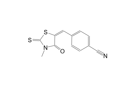 4-[(E)-(3-methyl-4-oxo-2-thioxo-1,3-thiazolidin-5-ylidene)methyl]benzonitrile