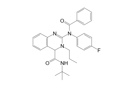 2-[Benzoyl-(4-fluoro-phenyl)-amino]-3-propyl-3,4-dihydro-quinazoline-4-carboxylic acid tert-butylamide