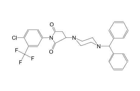 3-(4-benzhydryl-1-piperazinyl)-1-[4-chloro-3-(trifluoromethyl)phenyl]-2,5-pyrrolidinedione