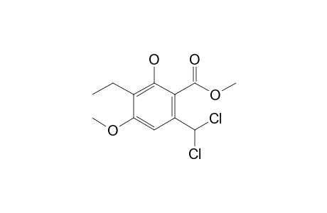 6-Dichloromethyl-3-ethyl-2-hydroxy-4-methoxy-benzoic acid methyl ester