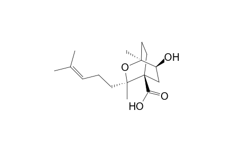 (1S*,3R*,4S*,6S*)-3-(4-methyl-3-pentene)-1,3-dimethyl-6-hydroxy-2-oxabicyclo[2.2.2]octane-4-carboxylic acid