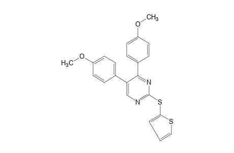 4,5-bis(p-methoxyphenyl)-2-[(2-thienyl)thio]pyrimidine