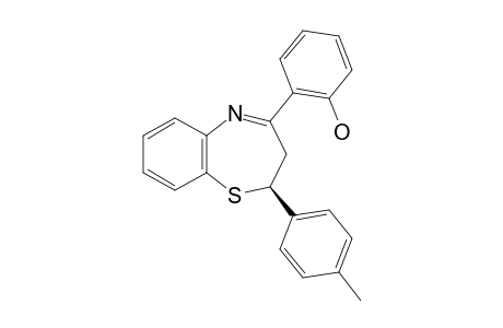 (S) 4-(2-Hydroxyphenyl)-2-(4-methylphenyl)-2,3-dihydro-1,5-benzothiazepine