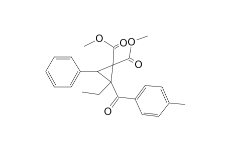 Cyclopropane-1,1-dicarboxylic acid, 2-ethyl-2-(4-methylbenzoyl)-3-phenyl-, dimethyl ester