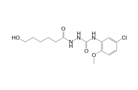 4-(5-chloro-2-methoxyphenyl)-1-(6-hydroxyhexanoyl)semicarbazide