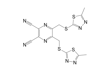 5,6-Bis[(5-methyl-1,3,4-thiadiazolyl-2-yl)sulfaylmethyl]pyrazine-2,3-dicarbonitrile