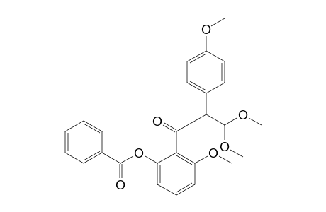 2-(4-Methoxyphenyl)-1-(2-benzoyloxy-6-methoxyphenyl)-3,3-dimethoxypropan-1-one