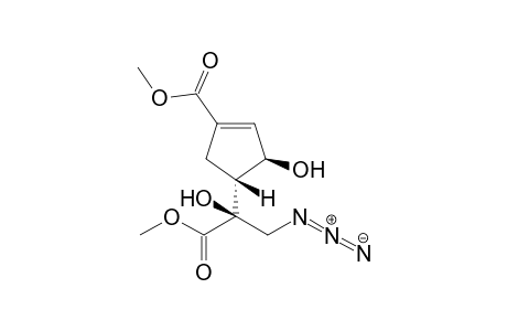 (+)-(3R,4R,1'S)-(+)-3-Hydroxy-4-(1'-azidomethyl-1'-hydroxy-1'-methoxycarbonylmethyl)cyclopentene-1-carboxylic acid methyl ester