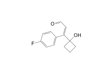 (E)-3-(4-fluorophenyl)-3-(1-hydroxycyclobutyl)acrylaldehyde